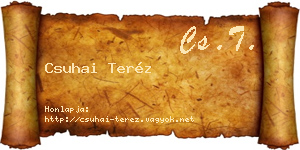 Csuhai Teréz névjegykártya