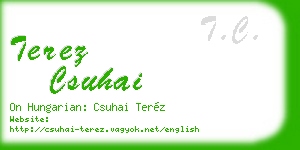 terez csuhai business card